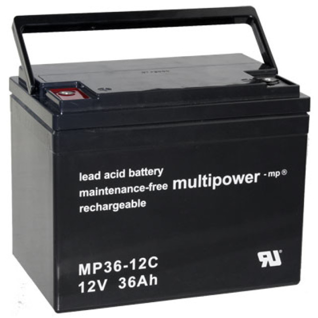 Multipower MP36-12C Batterie au plomb résistant au cyclage 12V 36Ah C20 M6