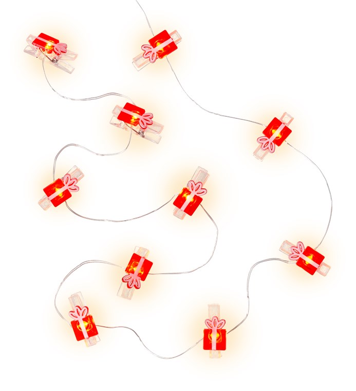 27246_0OtZx3MXjRvISf 10er LED-Fotoclips-Lichterkette "Geschenk"