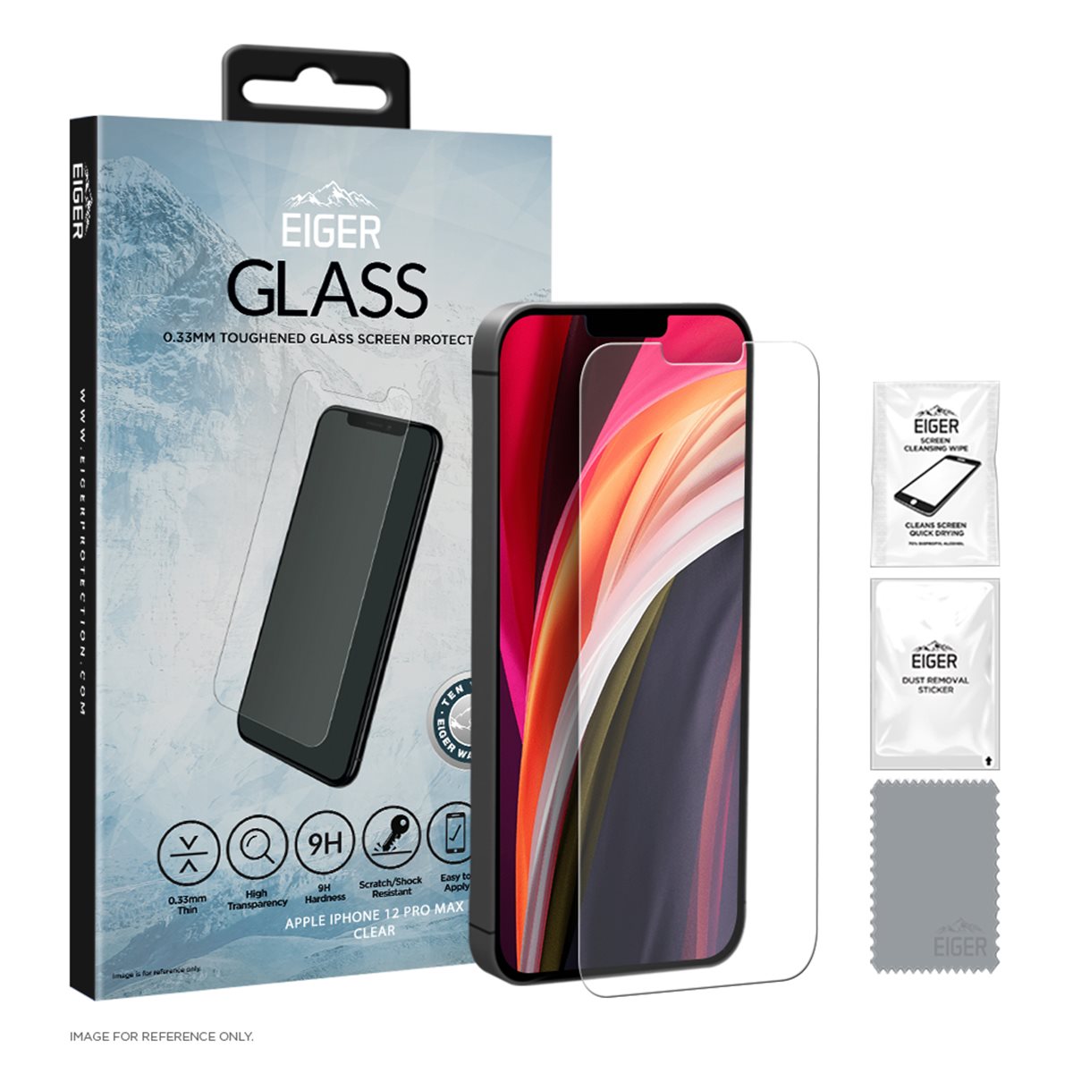 26270_0giUMKmgem79bc EIGER APPLE IPHONE 12 PRO MAX DISPLAY-GLAS 2.5D GLASS CLEAR/BLACK