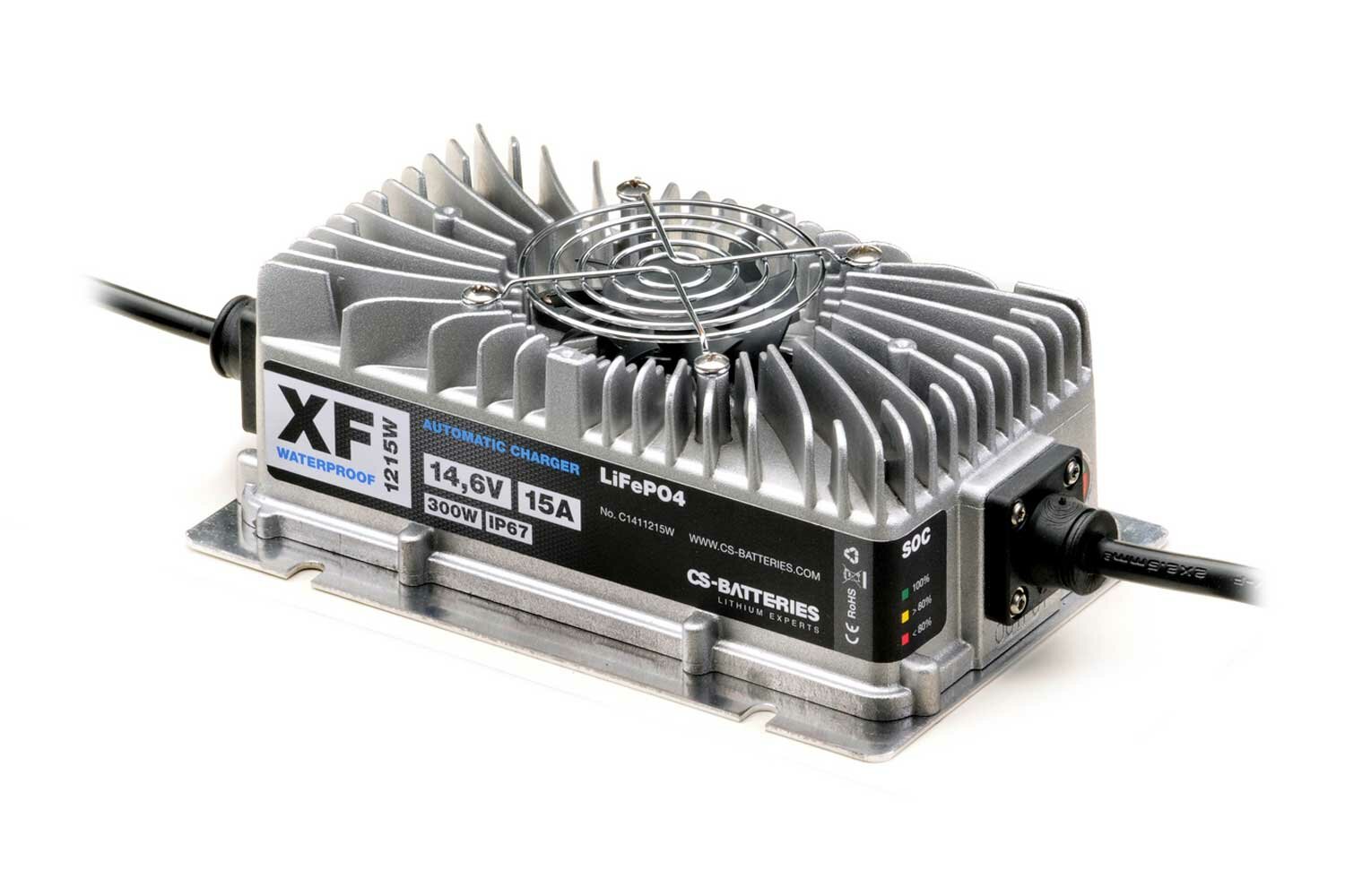 24237_0 XF1215W IP67 Chargeur automatique LiFePO4 12V/15A avec Anderson SB50
