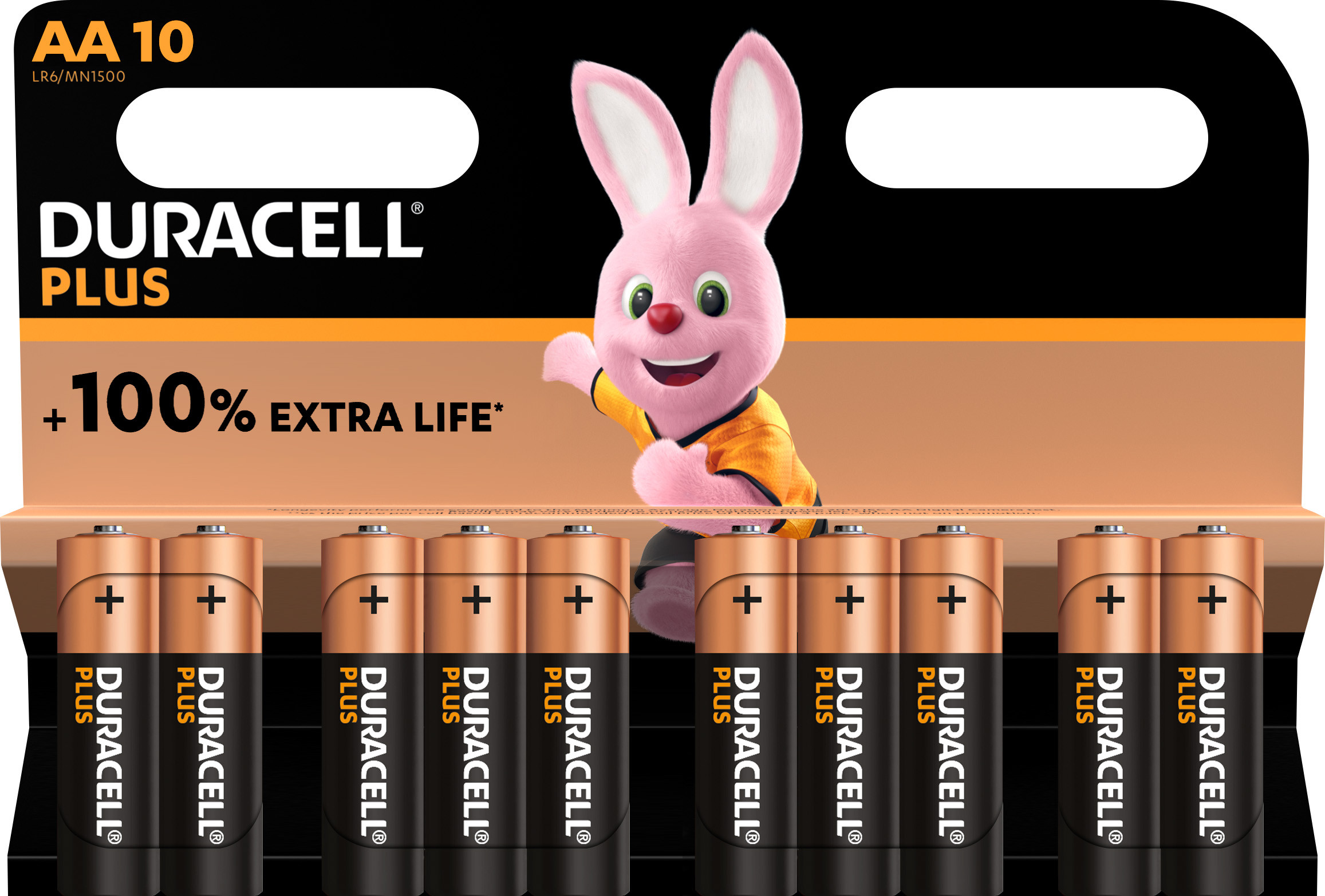 22318_0MM7C9hcvnUXmE Duracell Plus AA, MN1500, LR6, Mignon 10er Packung
