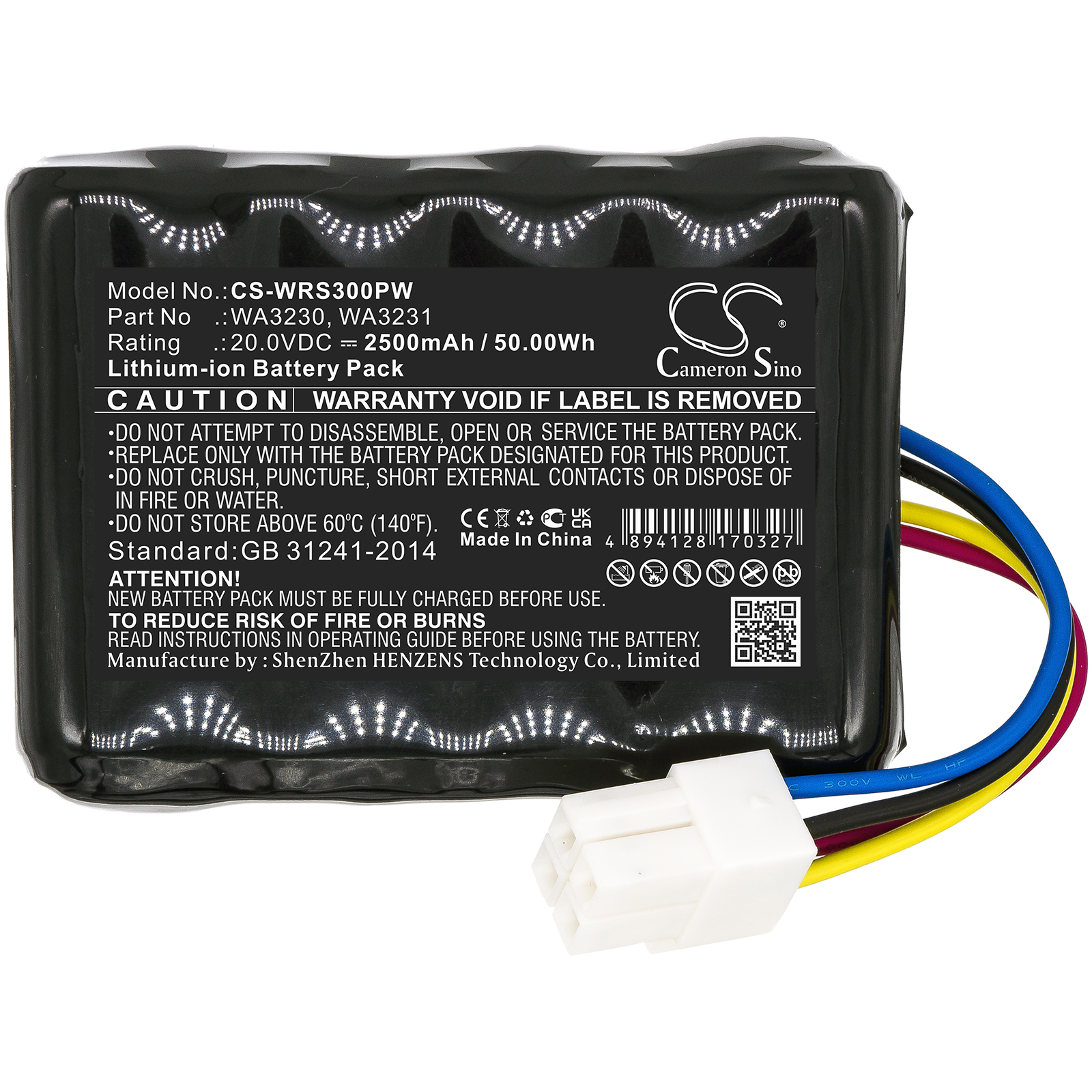 27544_0 Akku ersetzt Worx WA3230, WA3231, 50032492, 50032774 20V 2.5Ah