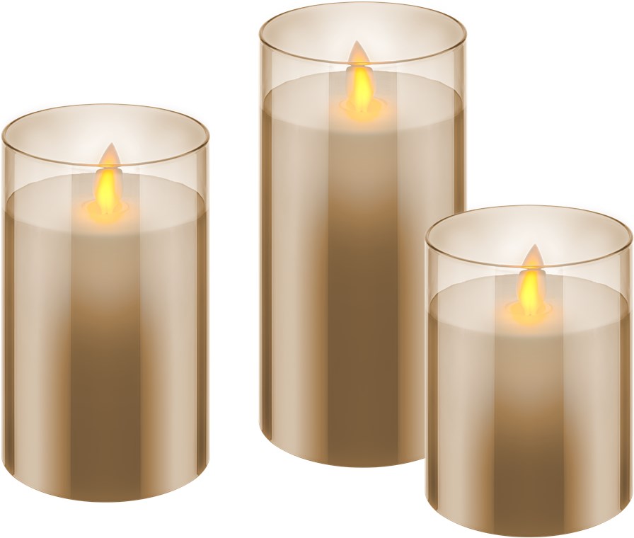 25824_0jLzLBE4Y84vmL 3er-Set LED-Echtwachs-Kerzen im Glas, goldig