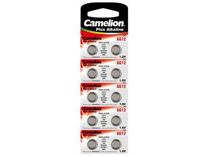 12760_0 Camelion AG12, LR43, LR1142, piles par paquet de 10