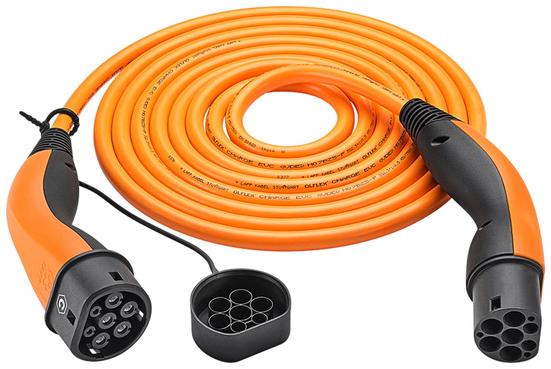26063_1U47wGenigX1XC HELIX® Ladekabel Typ 2, bis zu 22 kW, 5 m, Orange