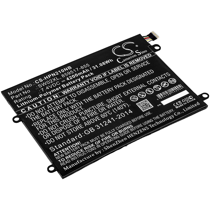 25992_0 Akku ersetzt HP SW02XL, HSTNN-IB7N passend für 10-P018WM, Notebook x2, x2 210 G2