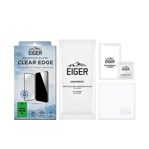 27084_17APWCOBMcnU3Y iPhone 15 Displayschutzglas, Mountain Glass Clear Edge