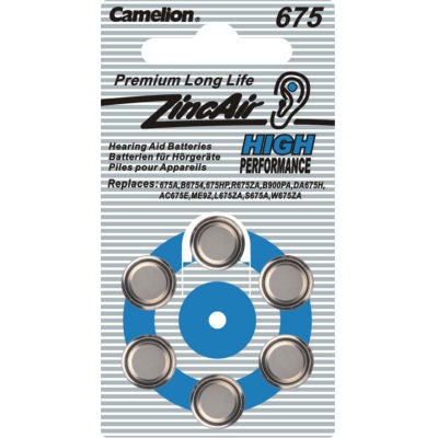 13585_0fVzYt8WPGgIli Camelion A675 pile auditive zinc-air en pack de 6