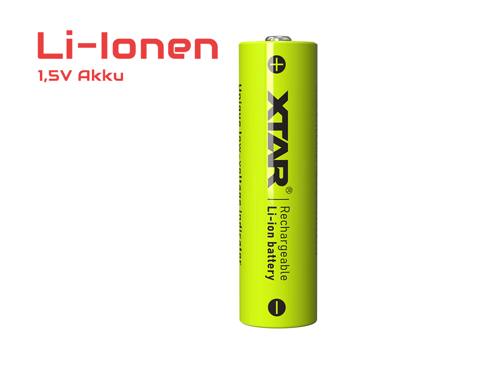 27355_0 Xtar AA 1.5V 2700mWh (1750mAh) Li-Ion Akku (Wiederaufladbar)