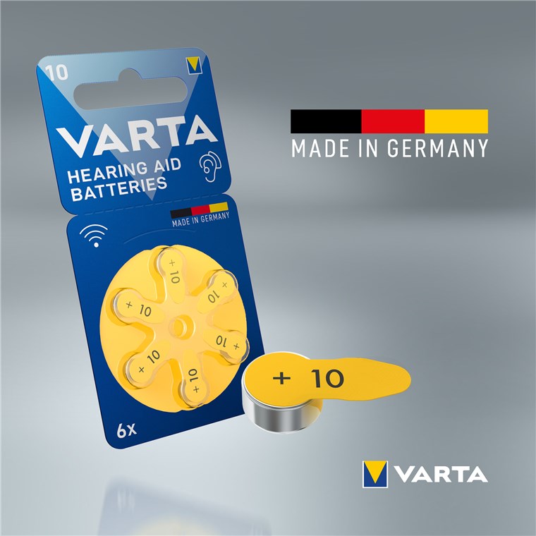 27271_0 Varta 10 / PR70 Zink-Luft Hörgerätebatterie im 6er Pack ersetzt A10, DA10, AC230