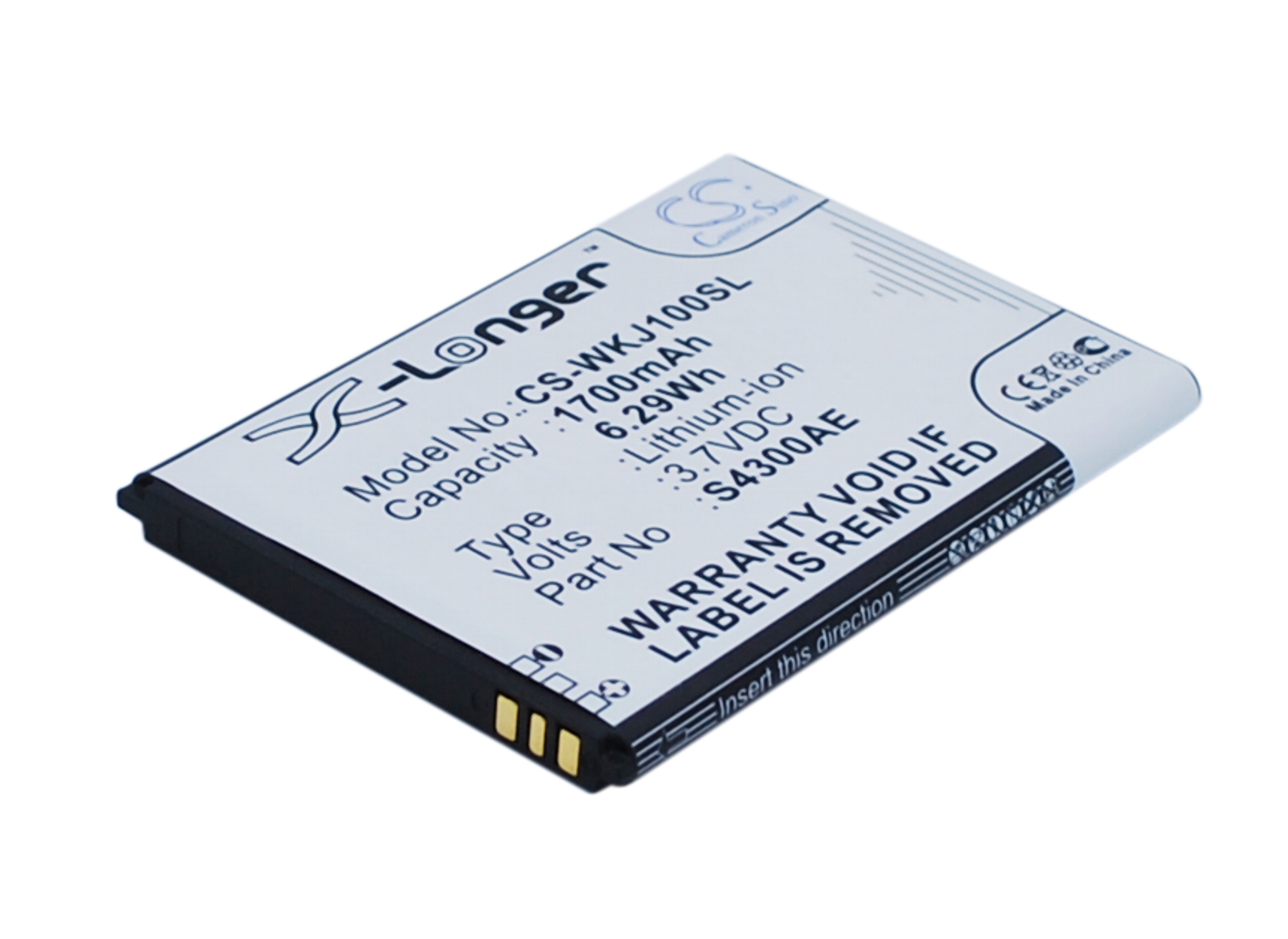 23468_0BHxB7DsdVcbV6 Batterie de remplacement S4300AE pour Wiko Jimmy 1700mAh