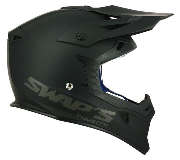 22782_0 Swaps Motorrad Helm Cross BLUR S818 Schwarz Matt - Grösse M