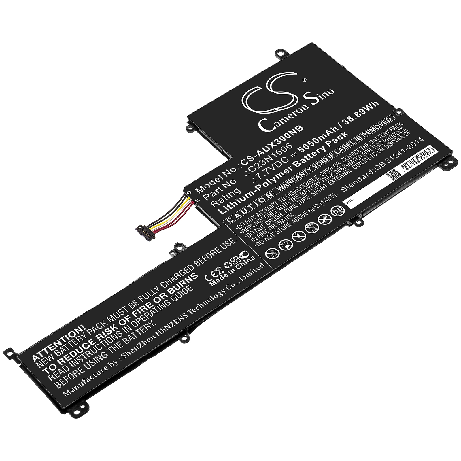 26740_0SXp6hDCFpdPcN Akku ersetzt C23N1606 passend für Asus UX390, ZenBook 3 UX390UA