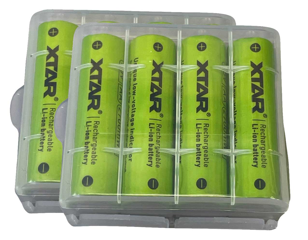 27361_0 2x 4er Pack Xtar AA 1.5V 2700mWh (1750mAh) Li-Ion Akku (Wiederaufladbar)