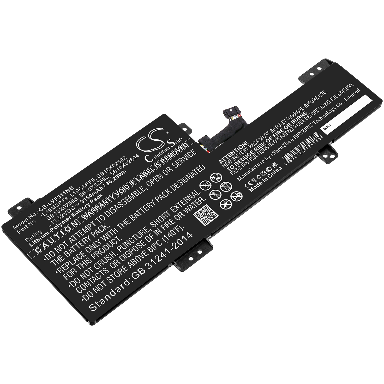 26989_0ECvyBInvZH5Op Akku ersetzt L19C3PF8, L19M3PF8 passend für Lenovo Flex 3-11IGL05,IdeaPad Flex 3