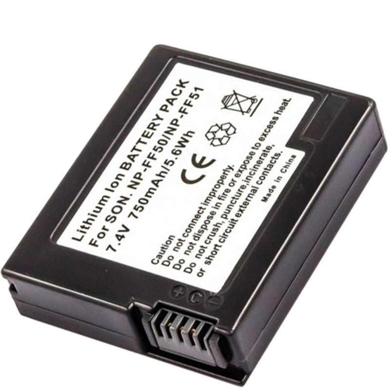 3125_0 Akku ersetzt Sony NP-FF50, NP-FF51, BPF-500 700mAh