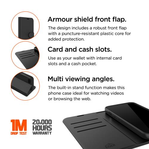 27118_1r27MaW7AvQgA3 iPhone 15 Pro Max, North Folio Bookstyle Case schwarz