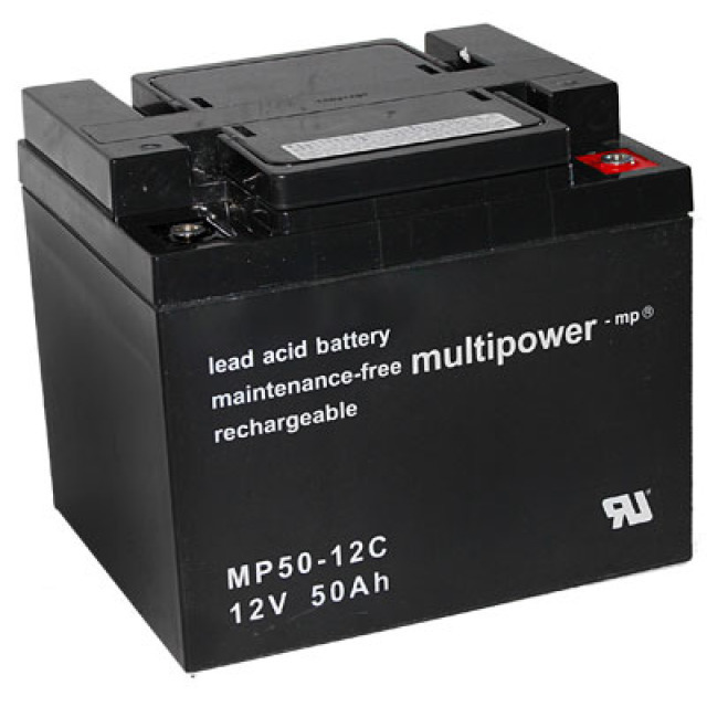 Multipower MP50-12C Batterie au plomb résistant au cyclage, 12V 50Ah