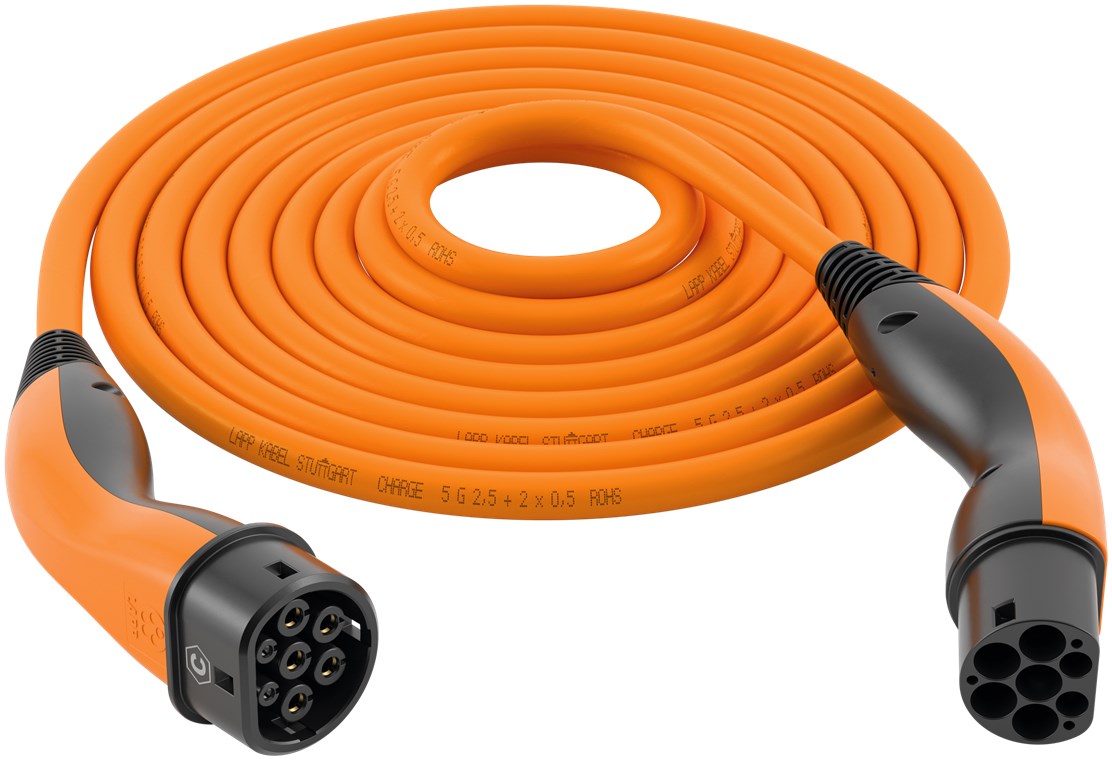 26059_0LIA7Ur0fyy4VK HELIX® Ladekabel Typ 2, bis zu 11 kW, 5 m, Orange