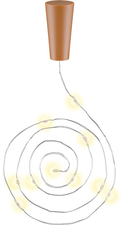 26014_0 10er LED Flaschen-Lichterkette, inkl. Timer
