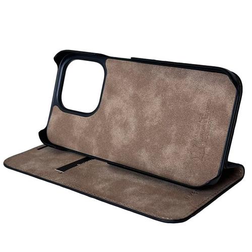 27100_3SOVcDoYUPq3Zt iPhone 15, Marc schwarz, Book-Cover Echtleder