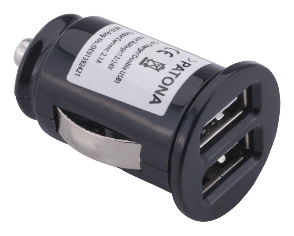 17333_0 USB KFZ Dual Ladeadapter mit 2100mA