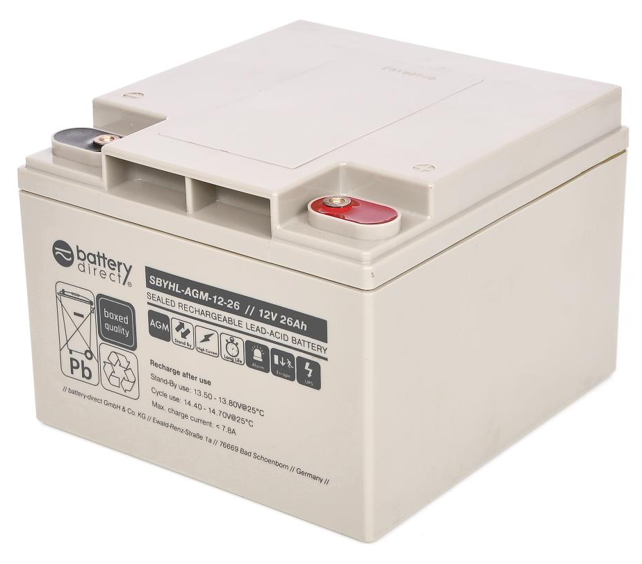 22429_0gLyQGt5tVG5Qk Battery-Direct 12V 26Ah Akku 175x166x125mm (M5)