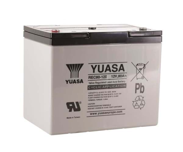 27212_0bU6Jw5Bpm9LLQ Yuasa REC80-12 12V 80Ah Zyklenfester Blei-Akku