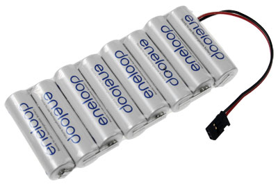 11904_0 Panasonic Eneloop batterie de 8 rangées, 9,6V 2Ah F1x8 Futaba Servo