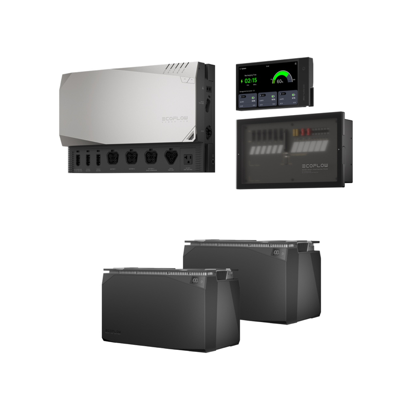 26878_0 Kit d'indépendance EcoFlow avec Power Hub, panneau de distribution, moniteur, kit 4 kWh
