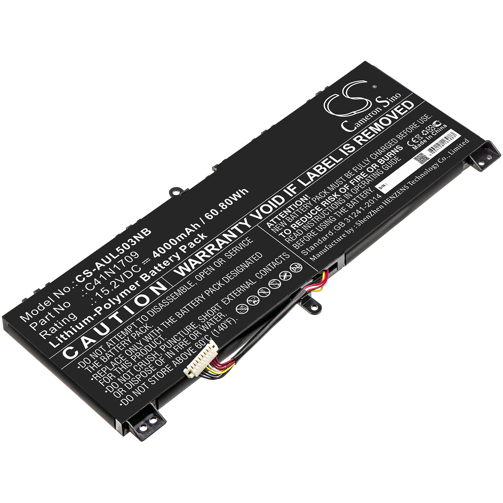 25349_0n1D2EDUZ9aMhK Akku ersetzt Asus C41N1709 passend für GL503VS, ROG Strix GL503VS-0041A7700HQ