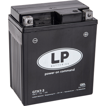 LP GTX7-3 GEL-Motorradbatterie ersetzt YTX7L-BS, 12N7-3B, GTX7L-BS 12V 6Ah