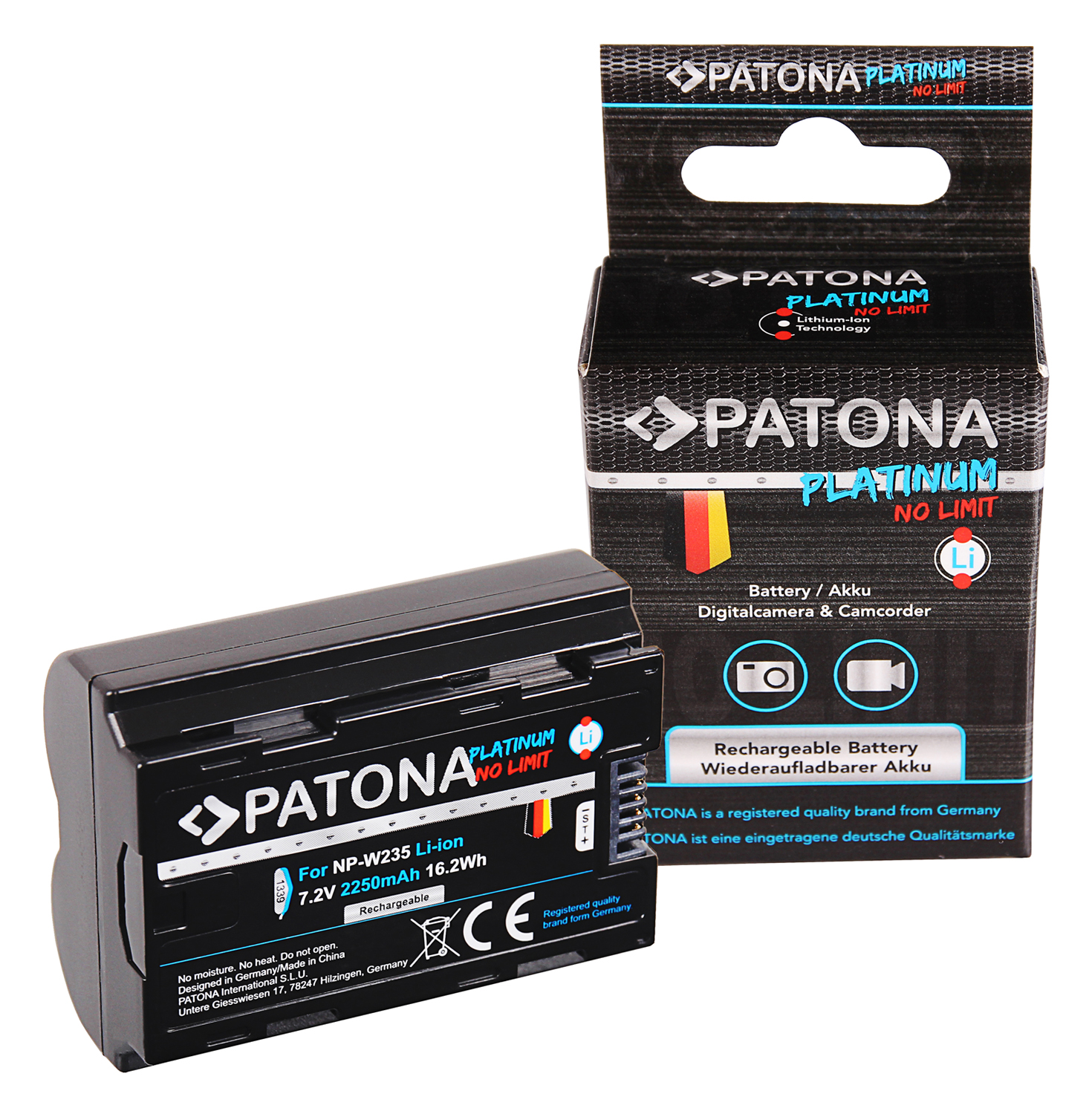 25509_0z2541WTbz1Hku Patona Akku ersetzt NP-W235 passend für Fujifilm FinePix X-T4, GFX100S 2250mAh