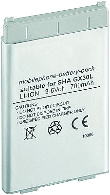 5541_0 Akku ersetzt Sharp XN-1BT30, XN1BT30 900mAh