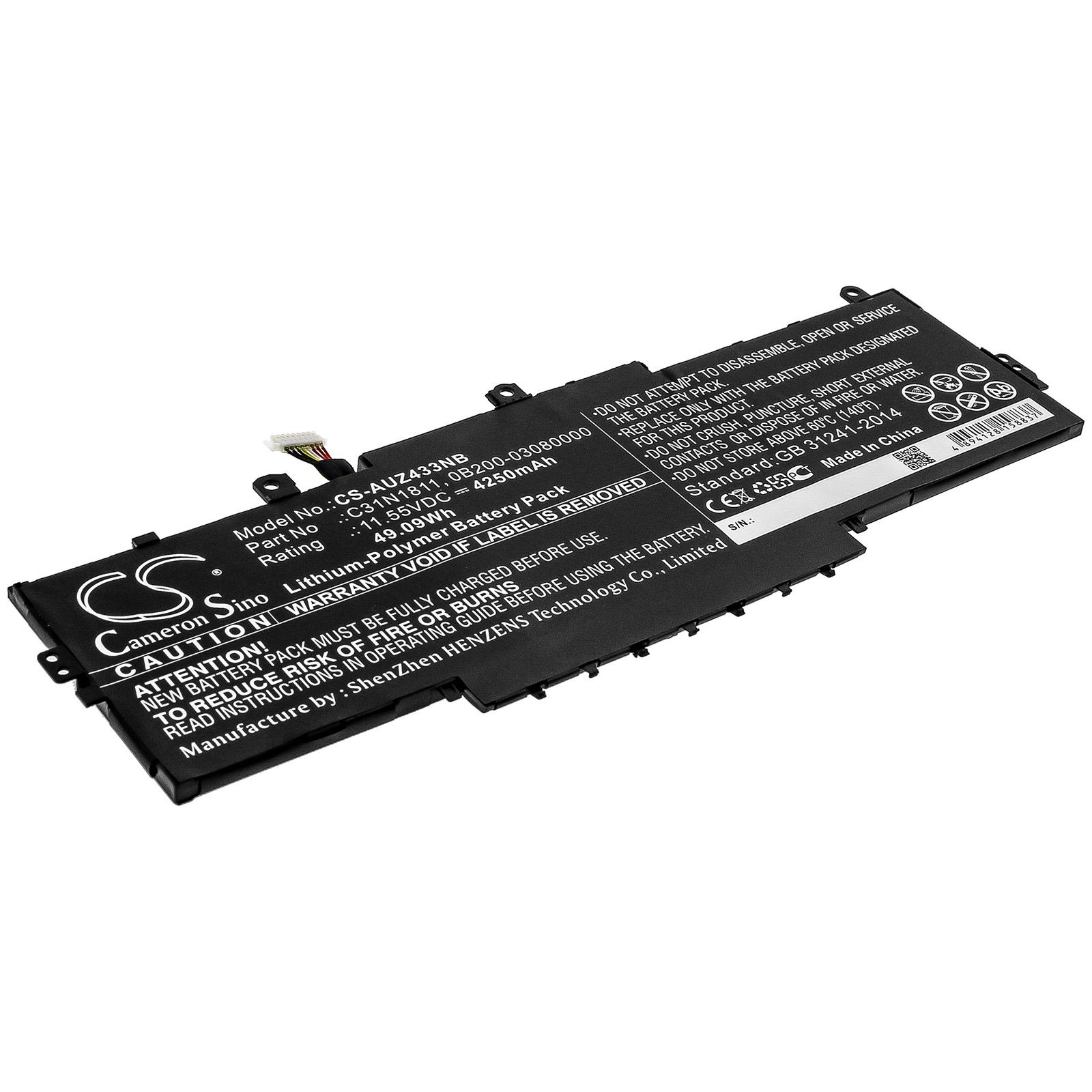 25472_0DSaw6P8thdFgq Akku ersetzt Asus C31N1811 passend für BX433FN, Deluxe 13, U4300, ZenBook 14