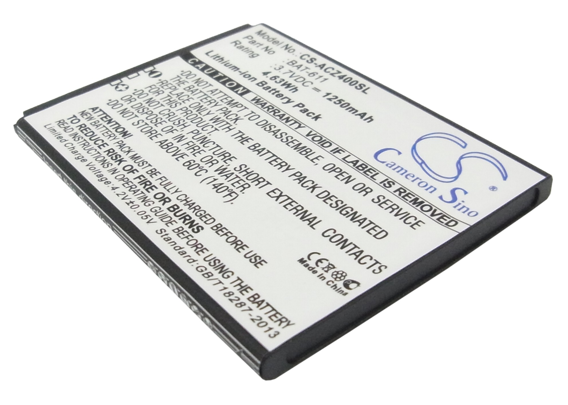 18958_0uE393aMbXcG1e Akku passend für Acer Z140, Z160 ersetzt BAT-611 1250mAh