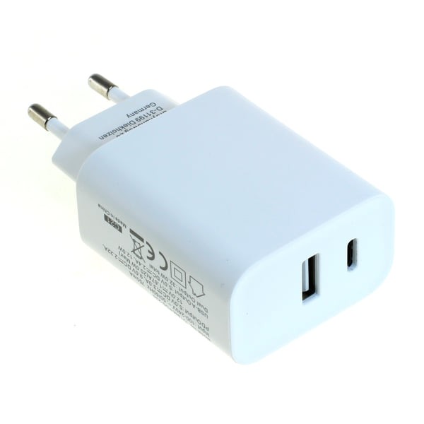 25300_0p4qqcg8UucAvB Chargeur USB-C + USB-A, USB POWER DELIVERY USB-PD, 2-PORT, 32W