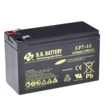 26095_0 B.B. Battery 12V 7Ah Akku, AGM Bleiakku, EP7-12, Pol T2 Faston 250 (6,3 mm)