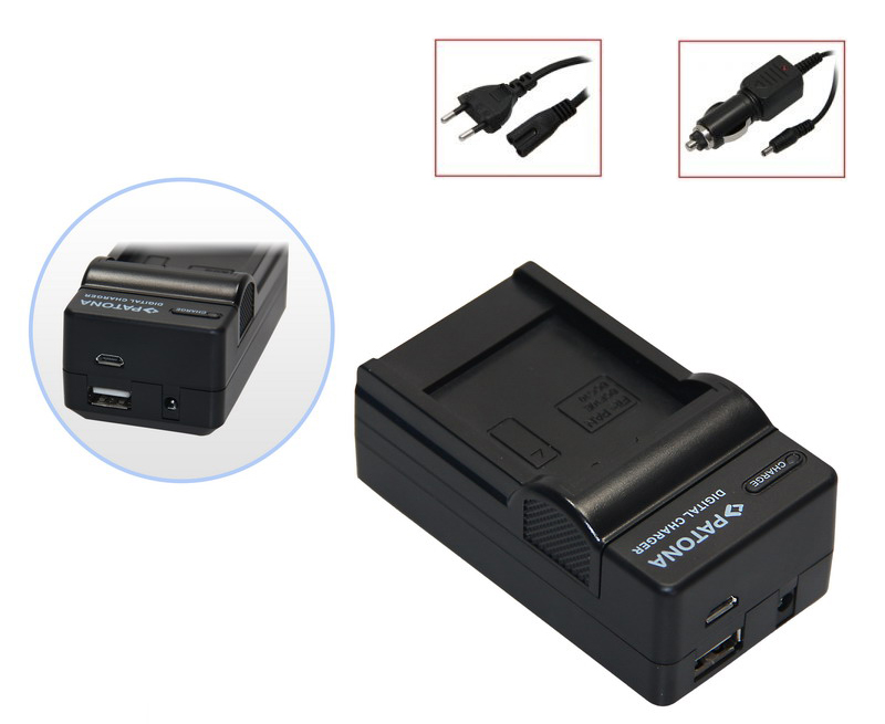 17816_0xHMDLV403PtbF 4in1 Ladegerät für Panasonic DMW-BLG10, DMW-BLG10E