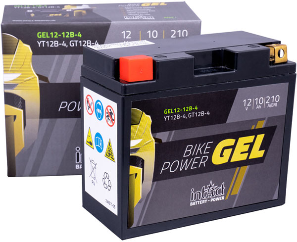 14330_0 Intact GEL12-12B-4 GEL-Motorradbatterie ersetzt M6019, WP12B-4 12V 10Ah