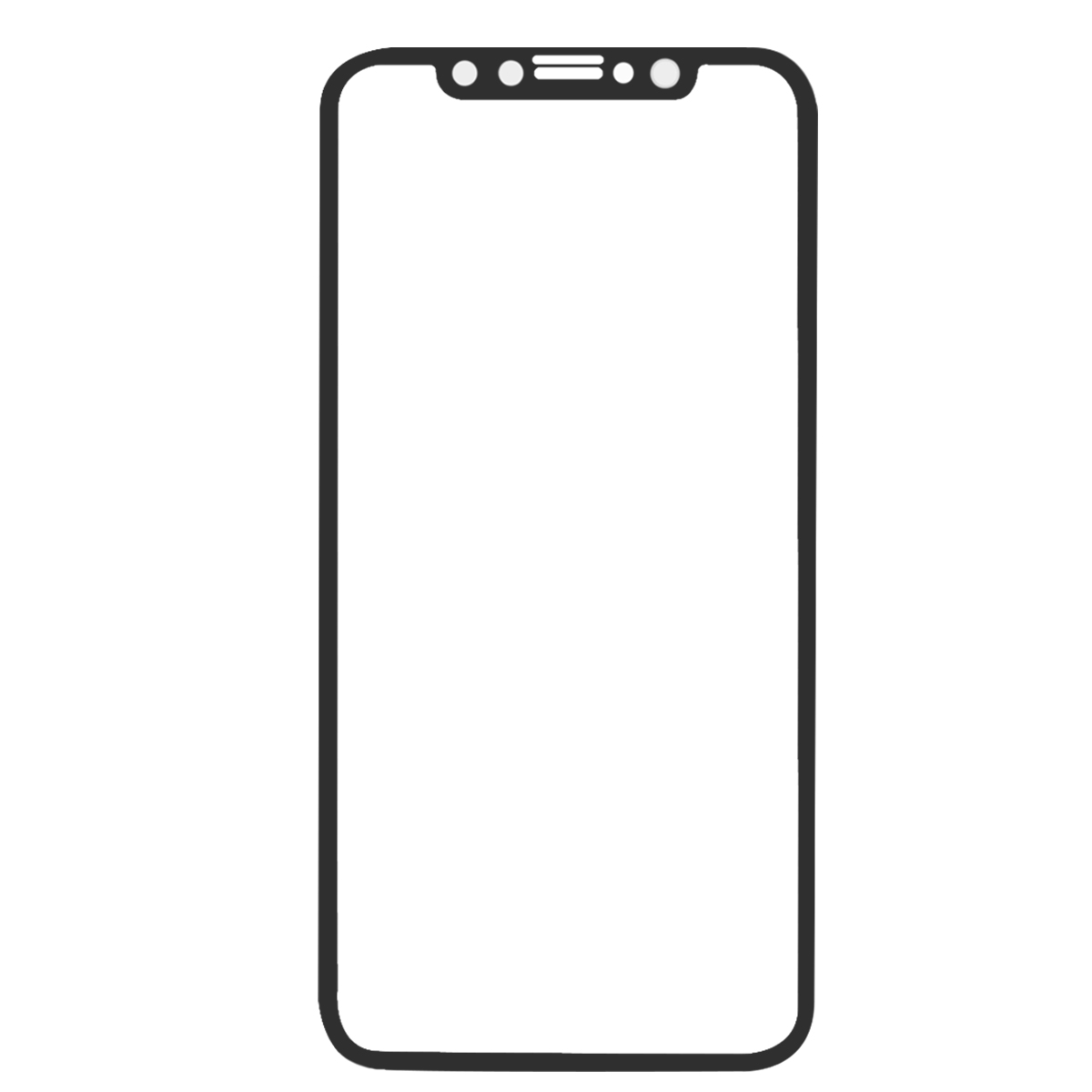 23429_0nJSFCHP5Ti4oN iPhone XS H9 3D Schutzglas Schwarz