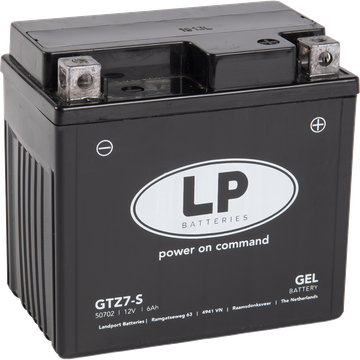 LP LTZ7-S Batterie moto GEL GTZ7-S, YTZ7S-BS, 50616, M6009, GT6B-3 12V 6Ah