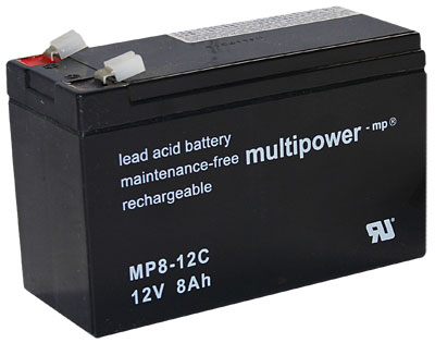 18263_0zLTjdmvwfTXmm Multipower MP8-12C Batterie au plomb résistant au cyclage, 12V 8Ah Fa