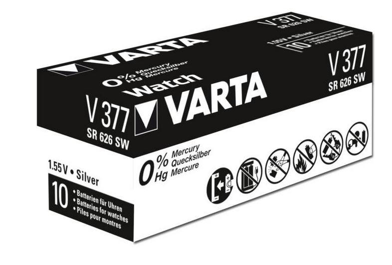 24133_0ASMRIe8LKhaWK 10er Packung Varta V377 Knopfzelle ersetzt SR66, SR626SW