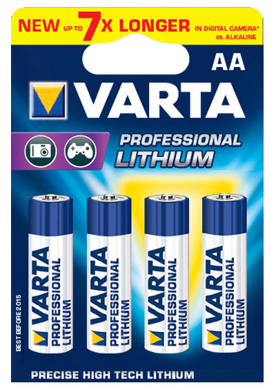 Varta 6106 Professional Lithium AA, LR6, pack de 4