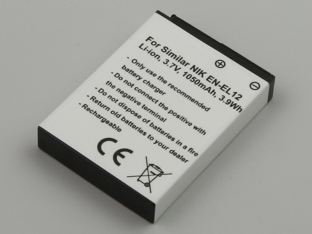 2812_0F2H6k3Qrlkvnb Akku ersetzt Nikon EN-EL12 passend für CoolPix 1000mAh