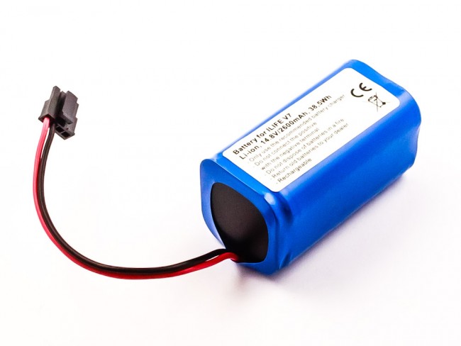 23090_0b3pi8KhYeVM8u Akku passend für Ilife V7 mit schwarzem Stecker 14.8V 2600mAh