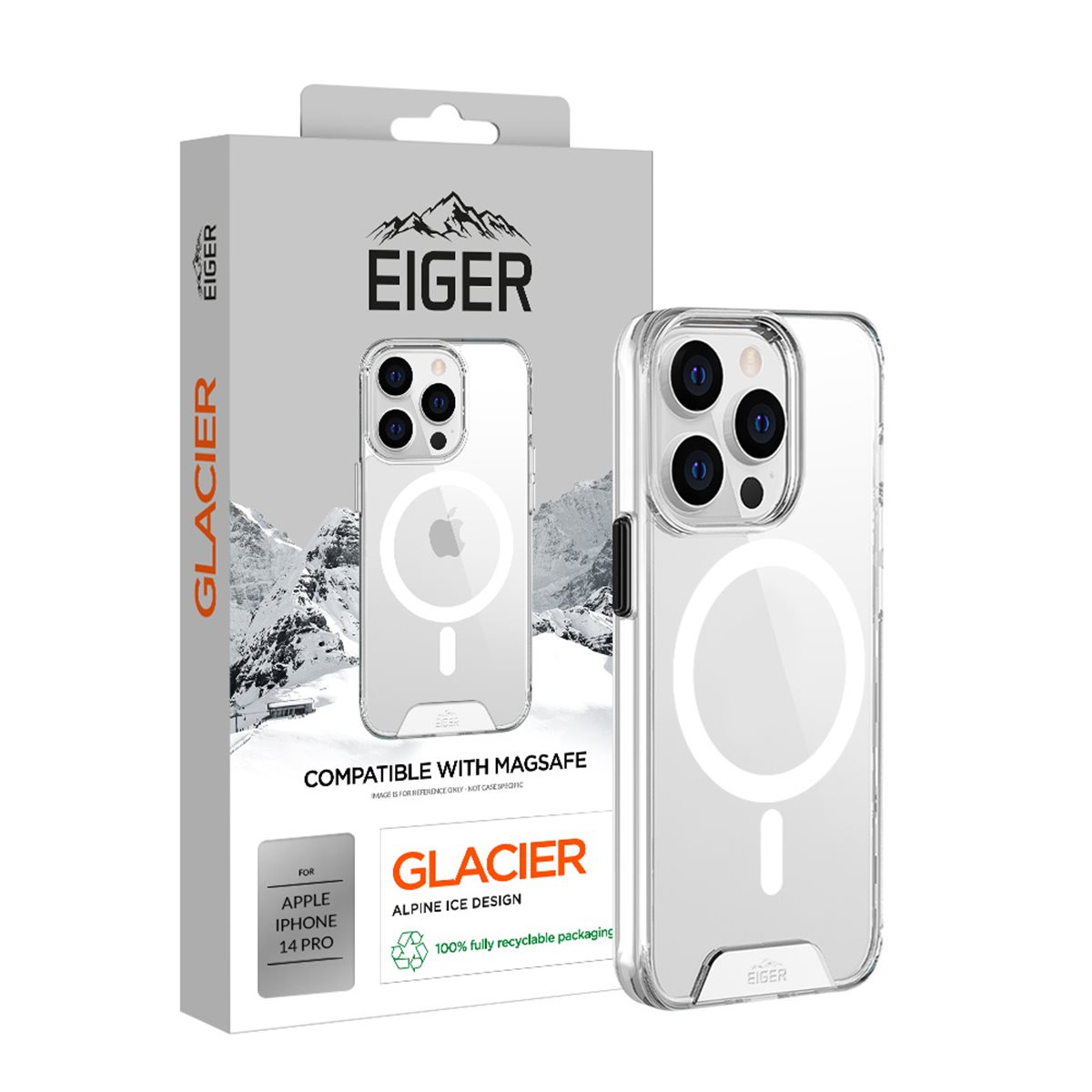 26199_0nqiZkgCXmWm1G EIGER APPLE IPHONE 14 PRO TRANSPARENTES MAGSAFE CASE EIGER GLACIER CLEAR