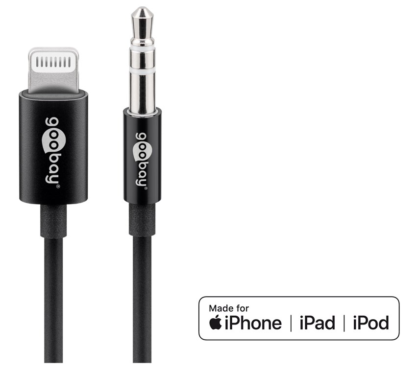 20284_0Jt192pcMVIwGx Câble de connexion audio Apple Lightning (3,5mm) 1m noir