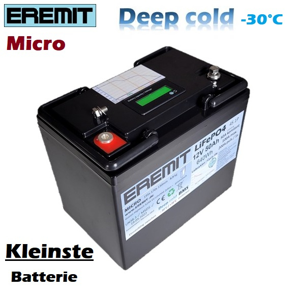 25433_0kmYRQ8S4jMZ7P EREMIT 12V 50Ah LiFePo4 Micro Deep Cold -30° Akku
